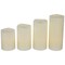 Northlight LED Flameless Flickering Wax Pillar Candles - 7" - Cream - Set of 4